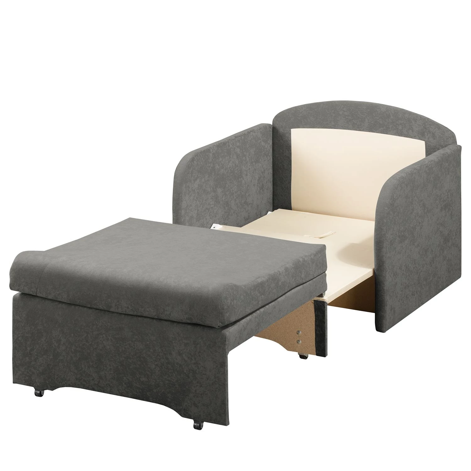 Ars Natura Fauteuil convertible Disley - Gris - Avec accoudoirs 4 Ars Natura Fauteuil convertible Disley - Gris - Avec accoudoirs – Image 2