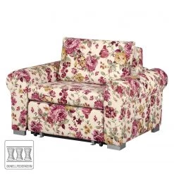 Mooved Fauteuil convertible Latina XII - Matière tissée - Motif floral beige -Pas Cher Fauteuils Magasin schlafsessel latina flachgewebe beige gebluemt 3641529