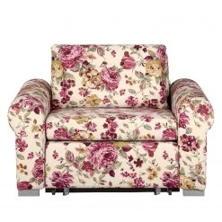 Mooved Fauteuil convertible Latina XII - Matière tissée - Motif floral beige -Pas Cher Fauteuils Magasin schlafsessel latina flachgewebe beige gebluemt 3641533