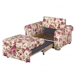 Mooved Fauteuil convertible Latina XII - Matière tissée - Motif floral beige -Pas Cher Fauteuils Magasin schlafsessel latina flachgewebe beige gebluemt 3641549