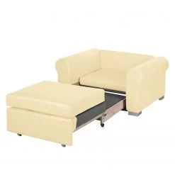 Mooved Fauteuil convertible Latina II - Crème -Pas Cher Fauteuils Magasin schlafsessel latina ii kunstleder creme 3640697
