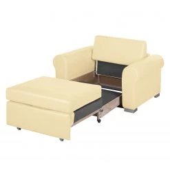 Mooved Fauteuil convertible Latina II - Crème -Pas Cher Fauteuils Magasin schlafsessel latina ii kunstleder creme 3640705