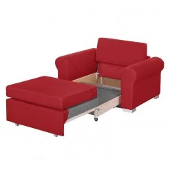 Mooved Fauteuil convertible Latina IV - Rouge -Pas Cher Fauteuils Magasin schlafsessel latina ii webstoff rot 3641061