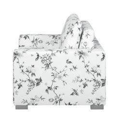 Mooved Fauteuil convertible Latina VII - Matière tissée - Motif floral - Blanc / Gris -Pas Cher Fauteuils Magasin schlafsessel latina vii flachgewebe weiss grau 4197440