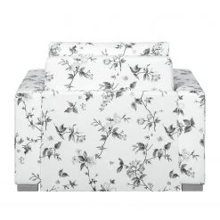 Mooved Fauteuil convertible Latina VII - Matière tissée - Motif floral - Blanc / Gris -Pas Cher Fauteuils Magasin schlafsessel latina vii flachgewebe weiss grau 4197444