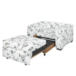 Mooved Fauteuil convertible Latina VII - Matière tissée - Motif floral - Blanc / Gris -Pas Cher Fauteuils Magasin schlafsessel latina vii flachgewebe weiss grau 4197456