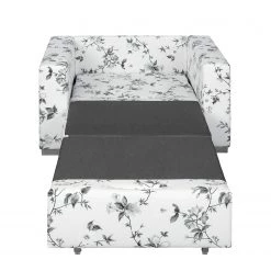 Mooved Fauteuil convertible Latina VII - Matière tissée - Motif floral - Blanc / Gris -Pas Cher Fauteuils Magasin schlafsessel latina vii flachgewebe weiss grau 4197464