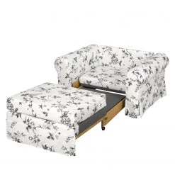 Mooved Fauteuil convertible Latina VII - Matière tissée - Blanc / Gris -Pas Cher Fauteuils Magasin schlafsessel lepe gebluemt weiss grau 4134140