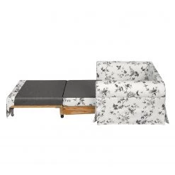 Mooved Fauteuil convertible Latina VII - Matière tissée - Blanc / Gris -Pas Cher Fauteuils Magasin schlafsessel lepe gebluemt weiss grau 4134156