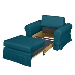 Mooved Fauteuil convertible Latina XIII - Bleu pétrole -Pas Cher Fauteuils Magasin schlafsessel salir webstoff petrol 4181564