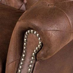 Ars manufacti Fauteuil Benavente - Aspect vieux cuir marron -Pas Cher Fauteuils Magasin sessel benavente antiklederlook braun 406397