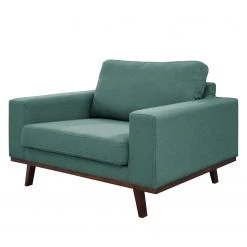 Mørteens Fauteuil Billund - Tissu structuré - Bleu pétrole / Gris