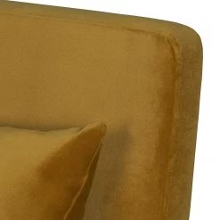 Jack & Alice Fauteuil Blomma - Velours jaune moutarde - Noyer -Pas Cher Fauteuils Magasin sessel blomma samtstoff senfgelb nussbaum 3670861