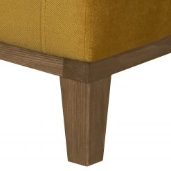 Jack & Alice Fauteuil Blomma - Velours jaune moutarde - Noyer -Pas Cher Fauteuils Magasin sessel blomma samtstoff senfgelb nussbaum 3670865