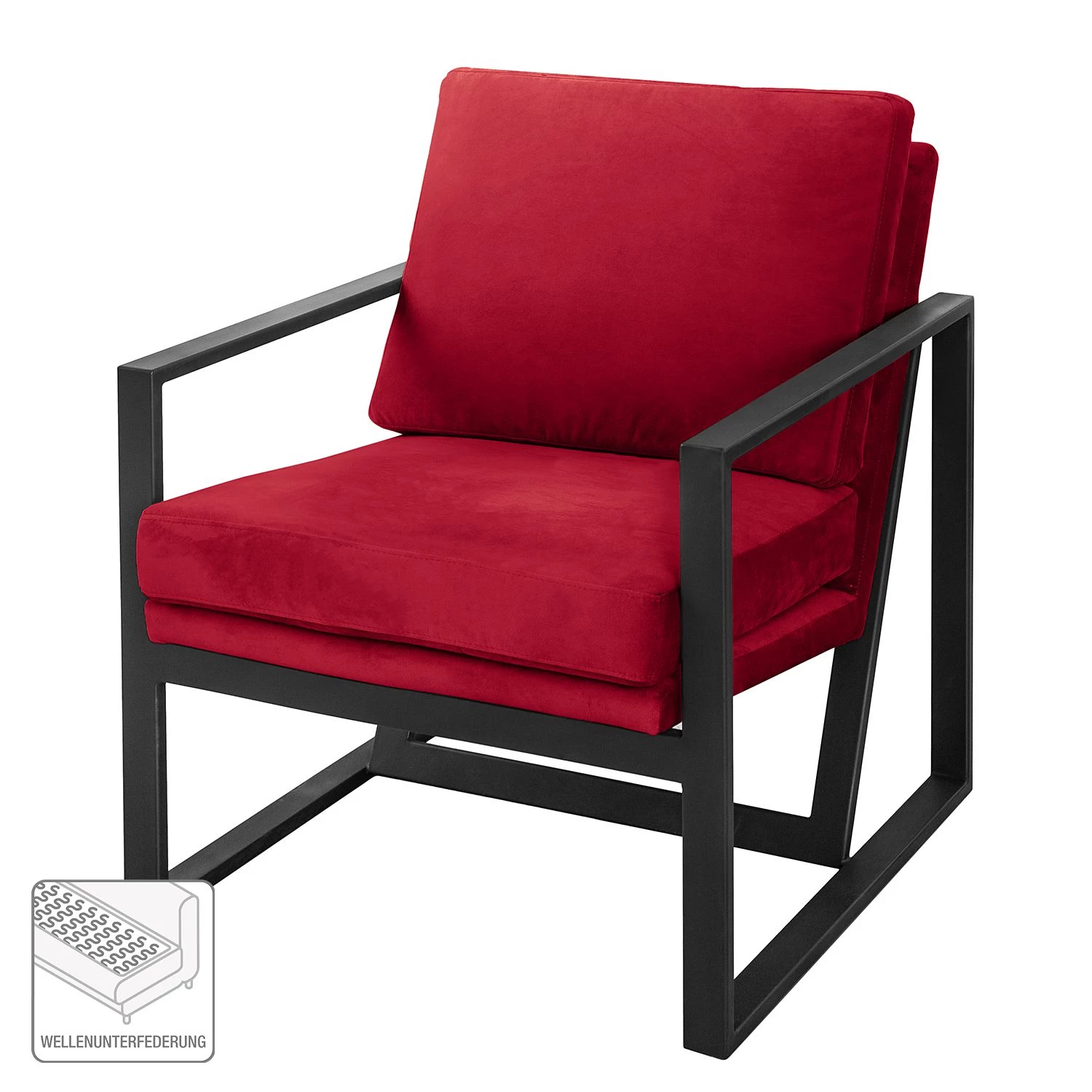 Ars manufacti Fauteuil Brock II - Rouge 4 Ars manufacti Fauteuil Brock II - Rouge – Image 2