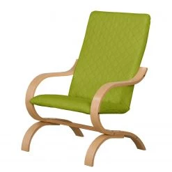 Modoform Fauteuil Bueno Vista - Vert gazon - Beige - Hêtre