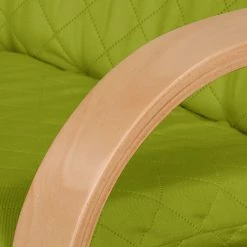 Modoform Fauteuil Bueno Vista - Vert gazon - Beige - Hêtre -Pas Cher Fauteuils Magasin sessel bueno vista strukturstoff buche natur grasgruen 4617400