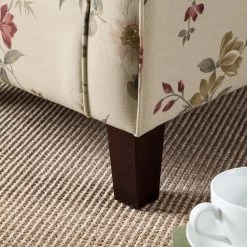 Maison Belfort Fauteuil Red Rose - Beige - Sans repose-pieds -Pas Cher Fauteuils Magasin sessel colmar webstoff floral ohne hocker beige 4836540