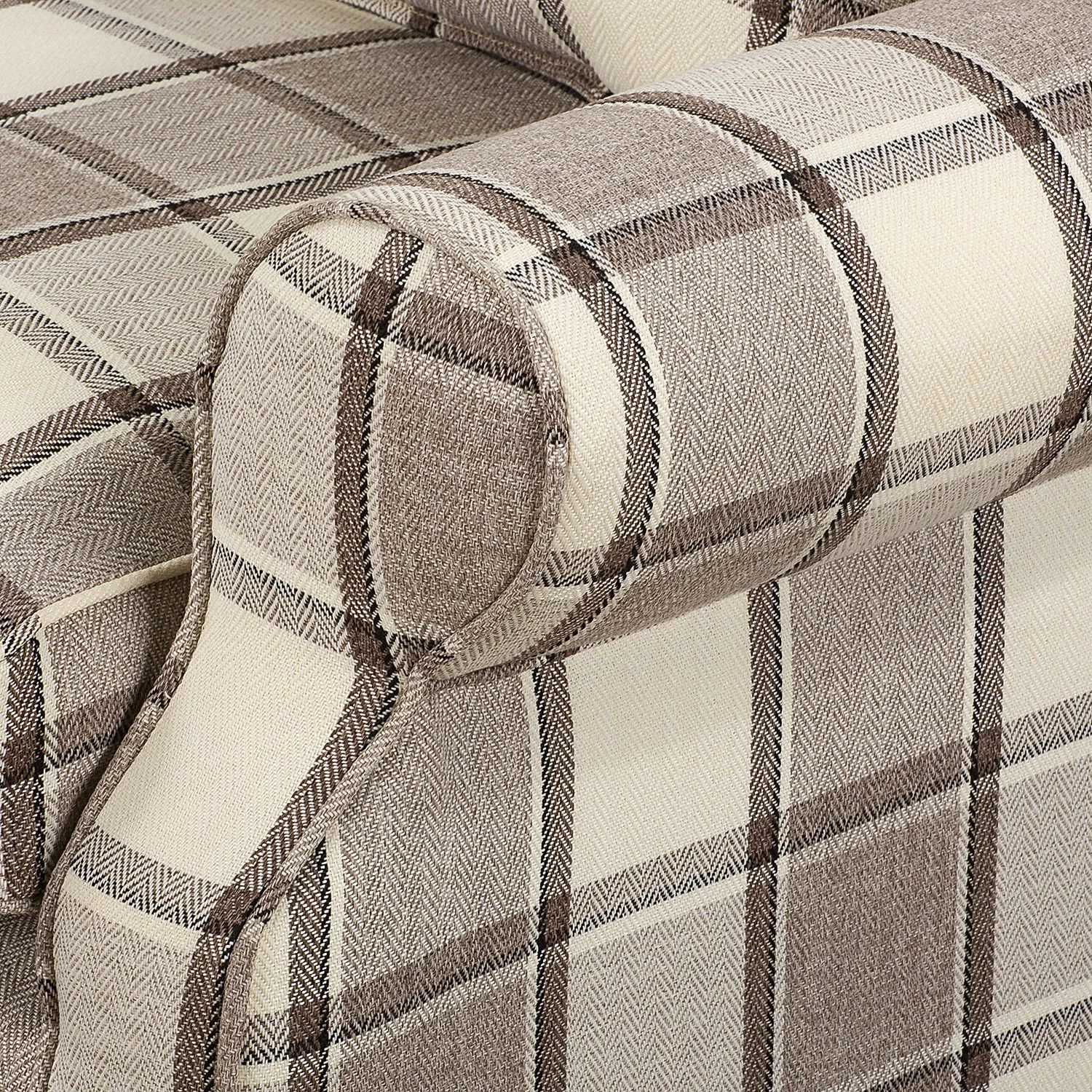 Maison Belfort Fauteuil à oreilles Colmar XL - Marron / Beige 8 Maison Belfort Fauteuil à oreilles Colmar XL - Marron / Beige – Image 6