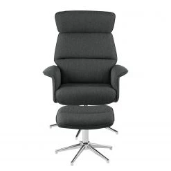 Fredriks Fauteuil Dingle (avec repose-pieds) - Tissu - Gris -Pas Cher Fauteuils Magasin sessel dingle mit hocker webstoff grau 4068724
