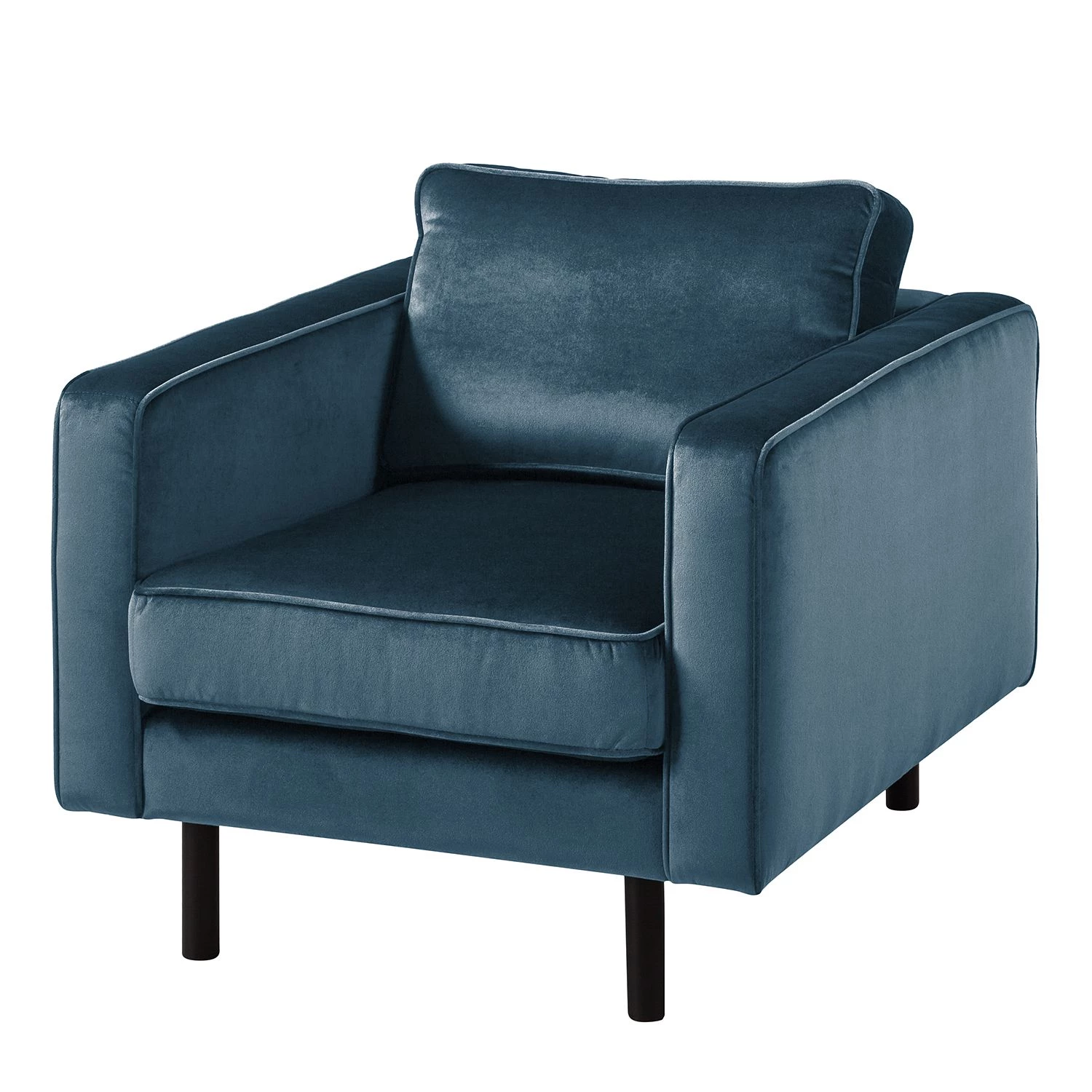 Eva Padberg Collection Fauteuil Edina - Bleu foncé 3 Eva Padberg Collection Fauteuil Edina - Bleu foncé