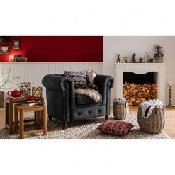 Jack & Alice Fauteuil Esplanada - Noir -Pas Cher Fauteuils Magasin sessel esplanada samt schwarz 5159624