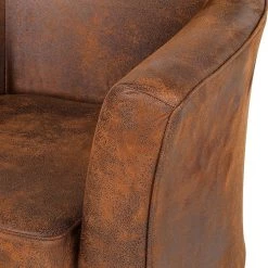 Ars manufacti Fauteuil Even - Microfibre marron -Pas Cher Fauteuils Magasin sessel even microfaser braun 254006