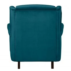 Jack & Alice Fauteuil à oreilles Grendon Velours - Bleu pétrole -Pas Cher Fauteuils Magasin sessel grendon i samt dunkelblau 4224952