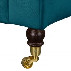 Jack & Alice Fauteuil à oreilles Grendon Velours - Bleu pétrole -Pas Cher Fauteuils Magasin sessel grendon i samt dunkelblau 4224972