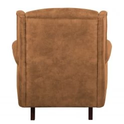 Ars manufacti Fauteuil à oreilles Grendon - Aspect cuir vieilli - Ocre -Pas Cher Fauteuils Magasin sessel grendon ii antiklederlook ocker 4225052