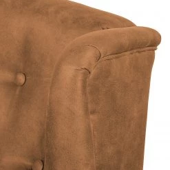 Ars manufacti Fauteuil à oreilles Grendon - Aspect cuir vieilli - Ocre -Pas Cher Fauteuils Magasin sessel grendon ii antiklederlook ocker 4225056