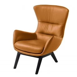 Studio Copenhagen Fauteuil Hepburn I - Cuir véritable Neka : Cognac - Noir