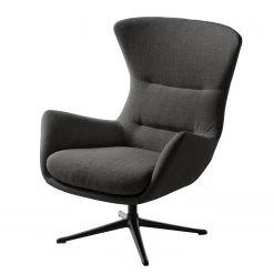 Studio Copenhagen Fauteuil Hepburn III - Tissu Milan : Anthracite - Noir