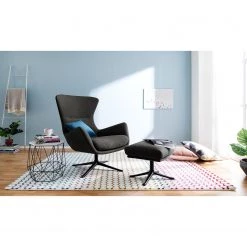 Studio Copenhagen Fauteuil Hepburn III - Tissu Milan : Anthracite - Noir -Pas Cher Fauteuils Magasin sessel hepburn iii webstoff schwarz stoff milan anthrazit 5153196