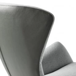 Studio Copenhagen Fauteuil Hepburn I - Gris clair / Gris - Chêne foncé -Pas Cher Fauteuils Magasin sessel hepburn webstoff echtleder hellgrau grau 5020932