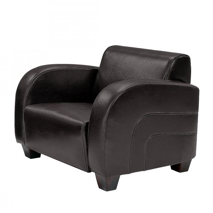Maison Belfort Fauteuil La Habana - Cuir synthétique marron 3 Maison Belfort Fauteuil La Habana - Cuir synthétique marron