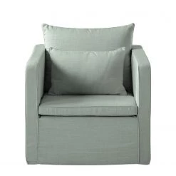 Eva Padberg Collection Fauteuil Lavina - Tissu Moretey : Menthe -Pas Cher Fauteuils Magasin sessel lavina webstoff mintgrau 4721796