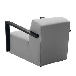 Tom Tailor Fauteuil Lazy - Gris clair - Avec repose-pieds -Pas Cher Fauteuils Magasin sessel lazy strukturstoff mit hocker hellgrau 1260078