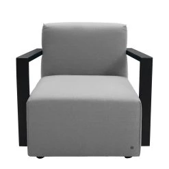 Tom Tailor Fauteuil Lazy - Gris clair - Avec repose-pieds -Pas Cher Fauteuils Magasin sessel lazy strukturstoff mit hocker hellgrau 1260090