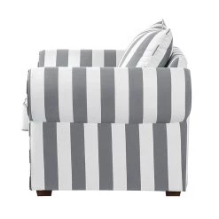 Maison Belfort Fauteuil Colmar - Tissu gris à rayures 12 Maison Belfort Fauteuil Colmar - Tissu gris à rayures -Pas Cher Fauteuils Magasin sessel livia webstoff grau gestreift 309461
