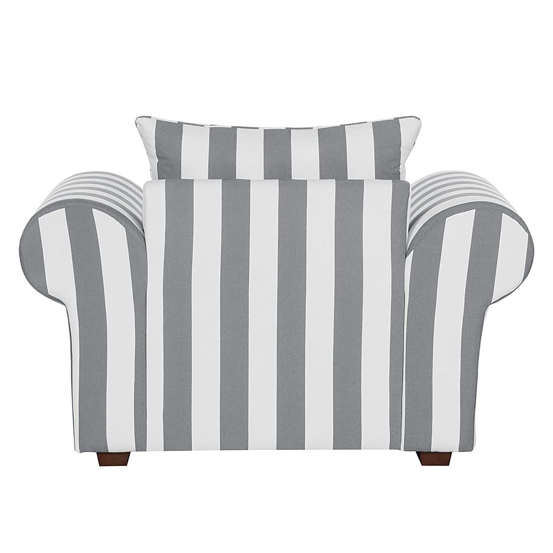 Maison Belfort Fauteuil Colmar - Tissu gris à rayures 8 Maison Belfort Fauteuil Colmar - Tissu gris à rayures – Image 6