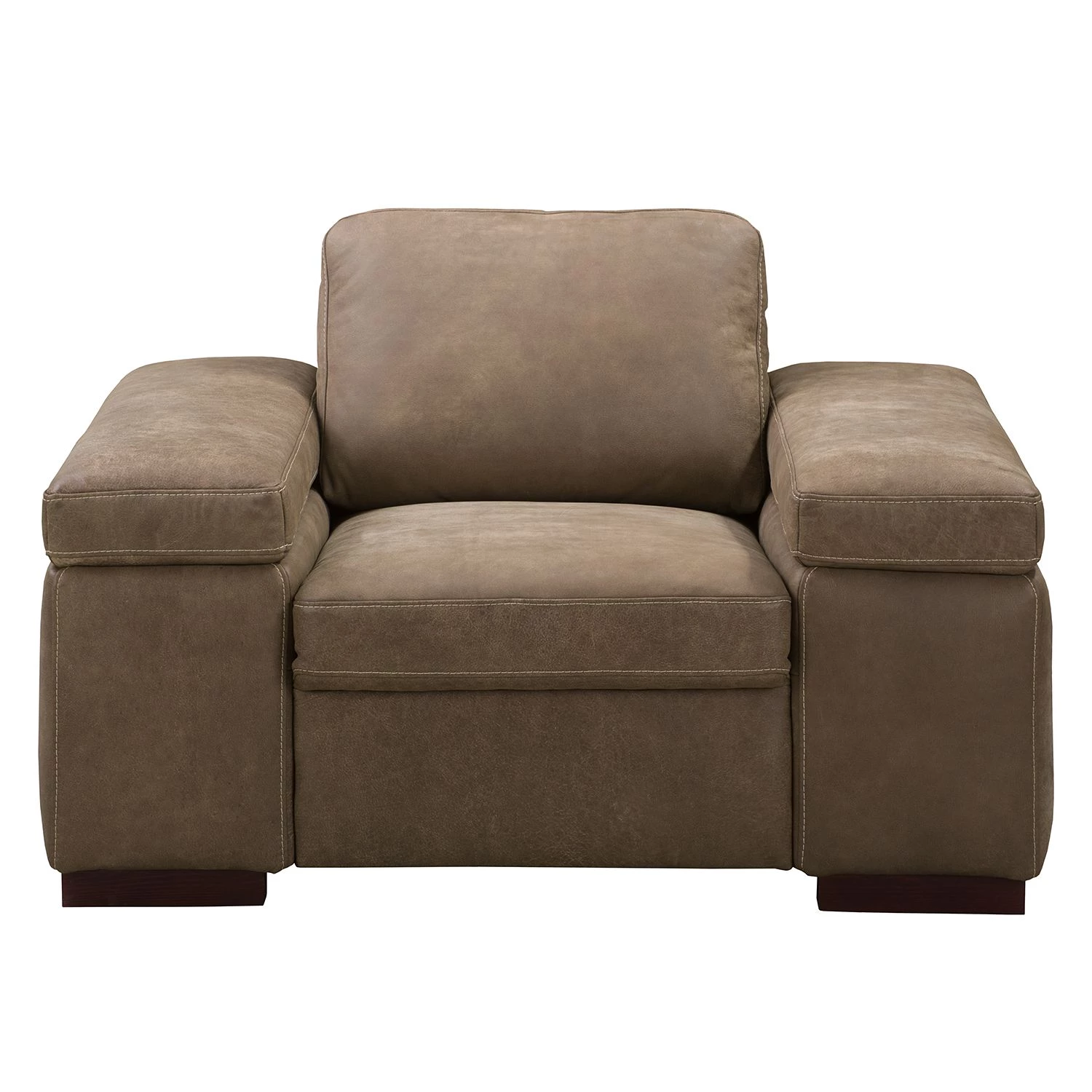 Ars Natura Fauteuil Maine - Cuir véritable - Noix de muscade 5 Ars Natura Fauteuil Maine - Cuir véritable - Noix de muscade – Image 3