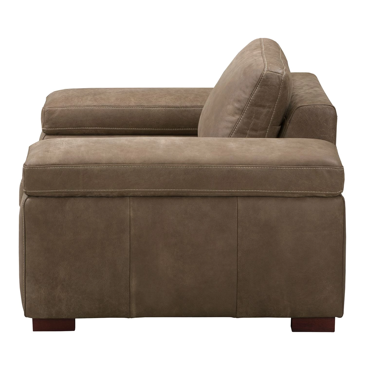 Ars Natura Fauteuil Maine - Cuir véritable - Noix de muscade 6 Ars Natura Fauteuil Maine - Cuir véritable - Noix de muscade – Image 4