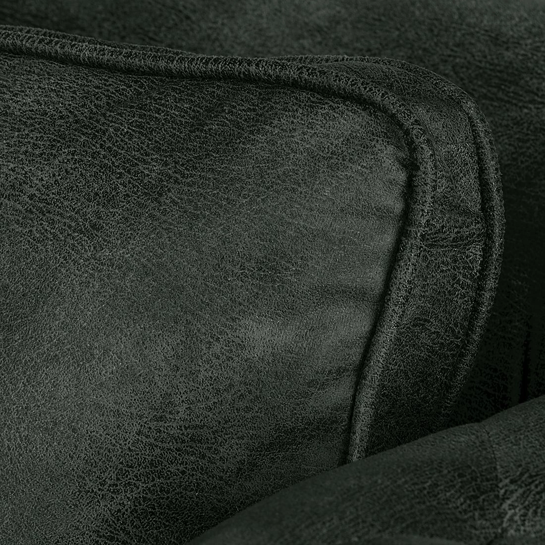 Ars manufacti Fauteuil Mallow - Aspect cuir vieilli anthracite 8 Ars manufacti Fauteuil Mallow - Aspect cuir vieilli anthracite – Image 6