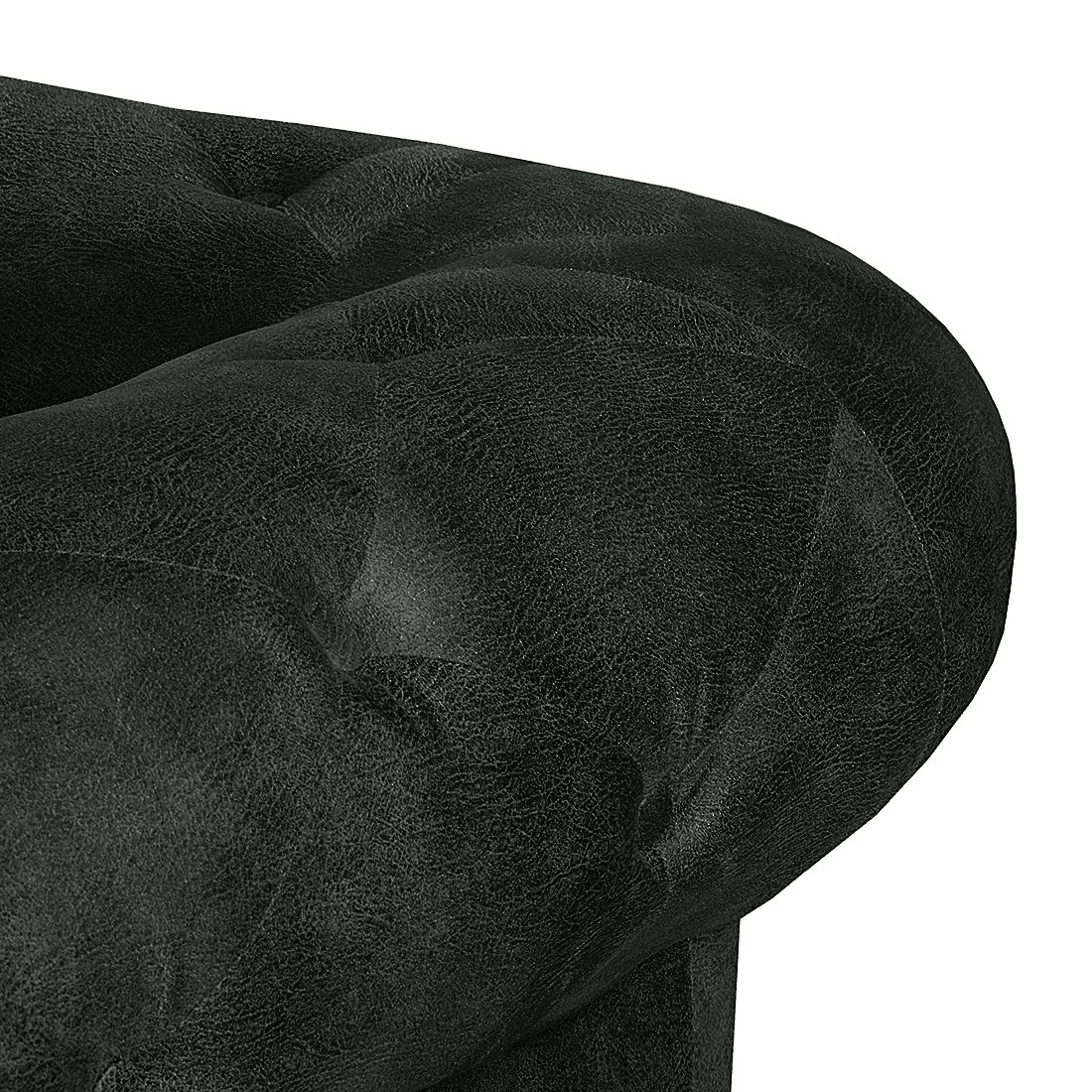 Ars manufacti Fauteuil Mallow - Aspect cuir vieilli anthracite 7 Ars manufacti Fauteuil Mallow - Aspect cuir vieilli anthracite – Image 5