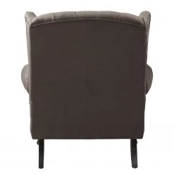 Maison Belfort Fauteuil à oreilles Miscol - Gris marron - Avec repose-pieds -Pas Cher Fauteuils Magasin sessel miscol antiklederlook mit hocker braungrau 4886372