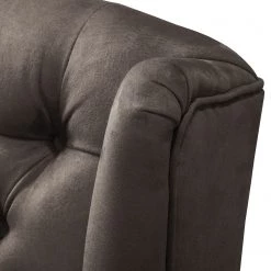 Maison Belfort Fauteuil à oreilles Miscol - Gris marron - Avec repose-pieds -Pas Cher Fauteuils Magasin sessel miscol antiklederlook mit hocker braungrau 4886400