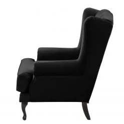 Maison Belfort Fauteuil à oreilles Miscol - Noir - Avec repose-pieds 21 Maison Belfort Fauteuil à oreilles Miscol - Noir - Avec repose-pieds -Pas Cher Fauteuils Magasin sessel miscol samt mit hocker schwarz 4887720