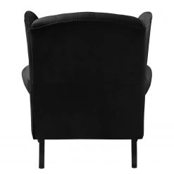 Maison Belfort Fauteuil à oreilles Miscol - Noir - Avec repose-pieds 22 Maison Belfort Fauteuil à oreilles Miscol - Noir - Avec repose-pieds -Pas Cher Fauteuils Magasin sessel miscol samt mit hocker schwarz 4887724