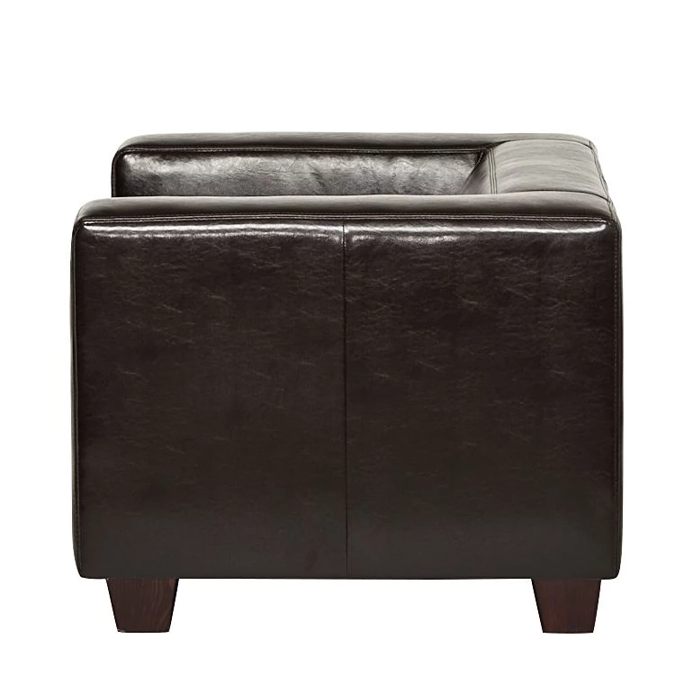 Maison Belfort Fauteuil Nespolo - Cuir véritable marron foncé 4 Maison Belfort Fauteuil Nespolo - Cuir véritable marron foncé – Image 2